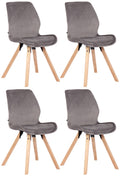 4-delige Set Eetkamerstoelen - Keukenstoelen - Ultiem Comfort, Ergonomisch Ontwerp Kleur grijs