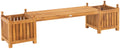Teakbank Met Bloembakken - Tuinbank - Weerbestendig Design Kleur teak