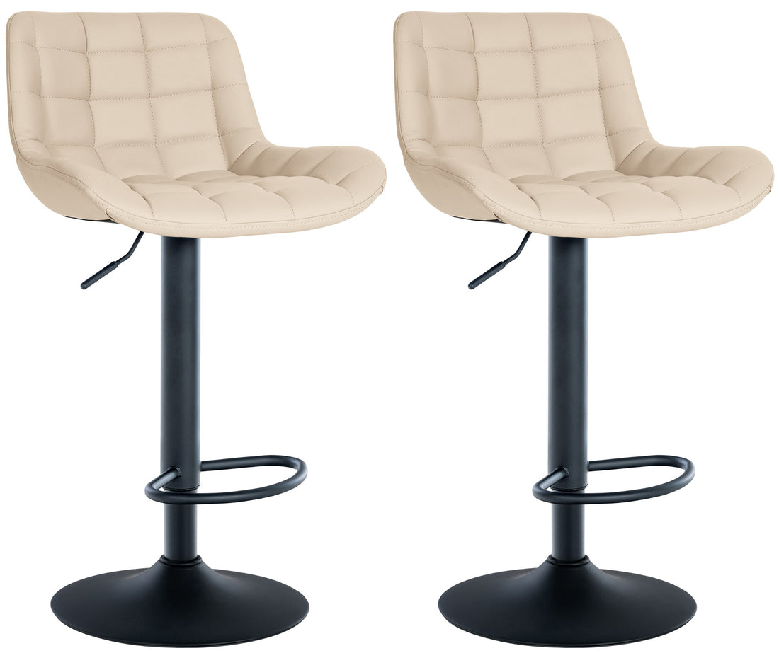 2-delige Barkrukken Set - Hoge Krukken - Stijlvol Design & Comfort Kleur crème