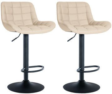 2-delige Barkrukken Set - Hoge Krukken - Stijlvol Design & Comfort Kleur crème