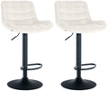 2-delige set Draaibare Barkrukken - Barstoelen - Comfortabele Stof & Fluweel‍‍ Kleur crème