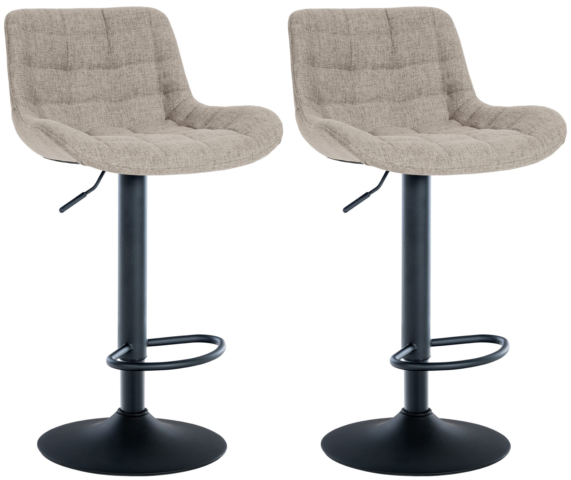 2-delige set Elegante Barkrukken - Stijlvol Design - 360° Draaibaar Model Kleur taupe