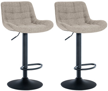 2-delige set Elegante Barkrukken - Stijlvol Design - 360° Draaibaar Model Kleur taupe