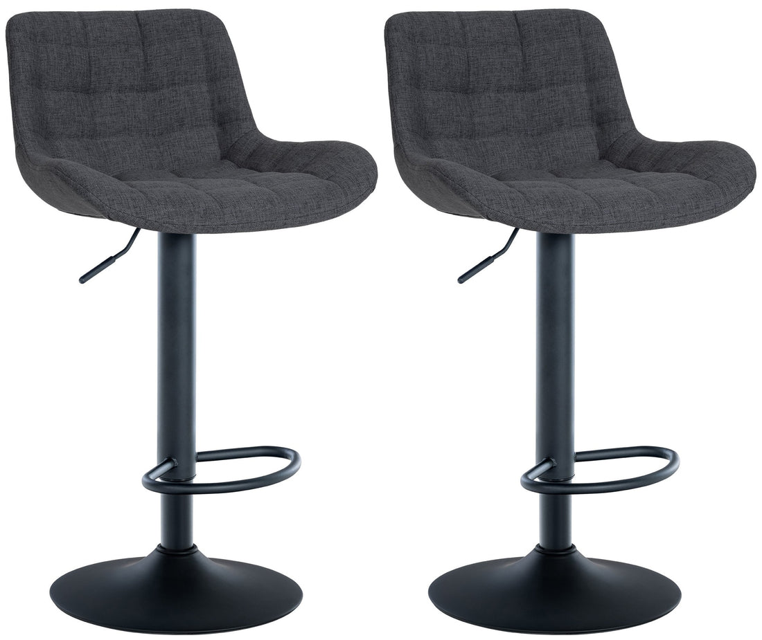 Set van 2 Barkrukken - Krukken - 360° Draaibaar Comfort Kleur zwart