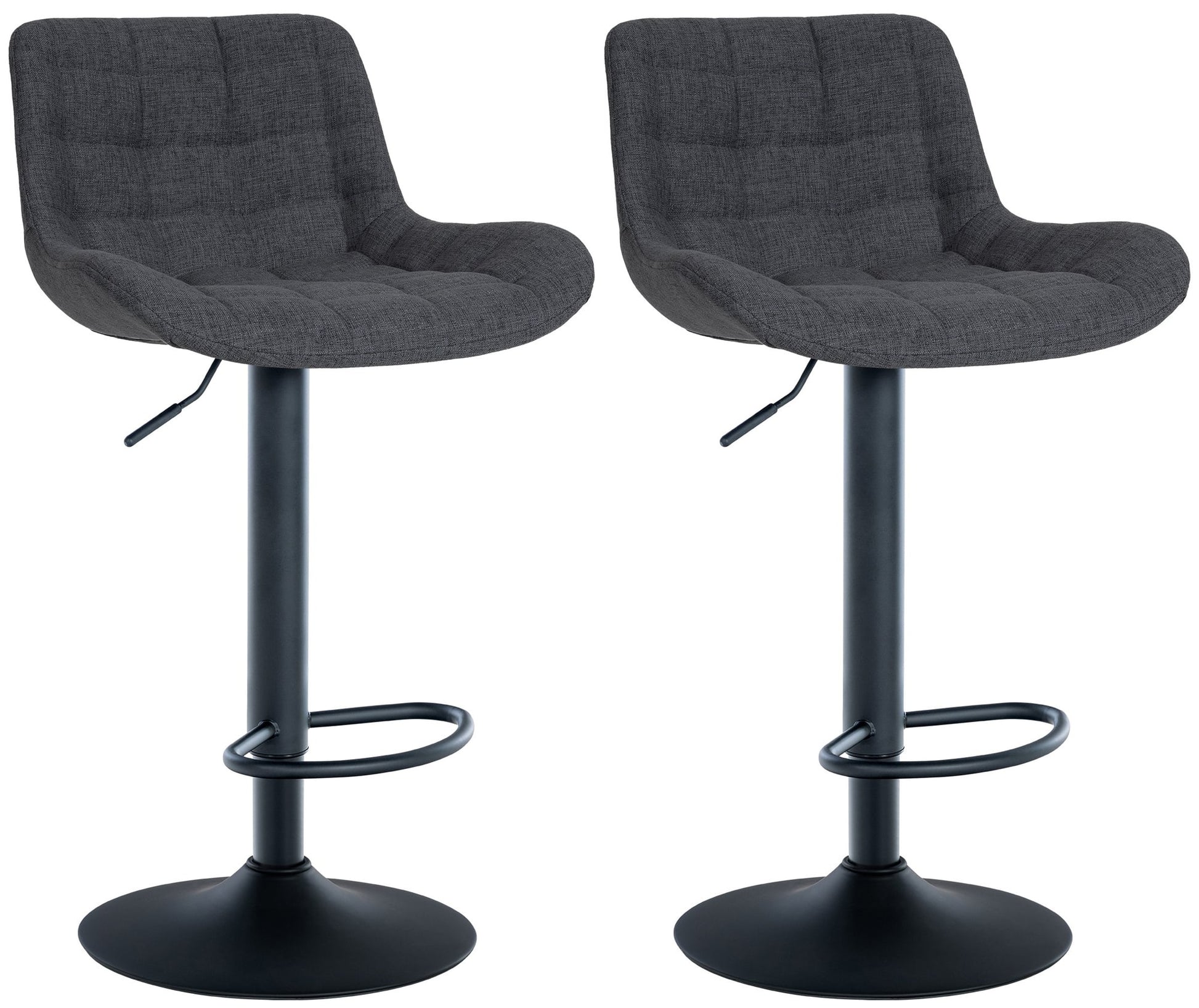 Set van 2 Barkrukken - Krukken - 360° Draaibaar Comfort Kleur zwart
