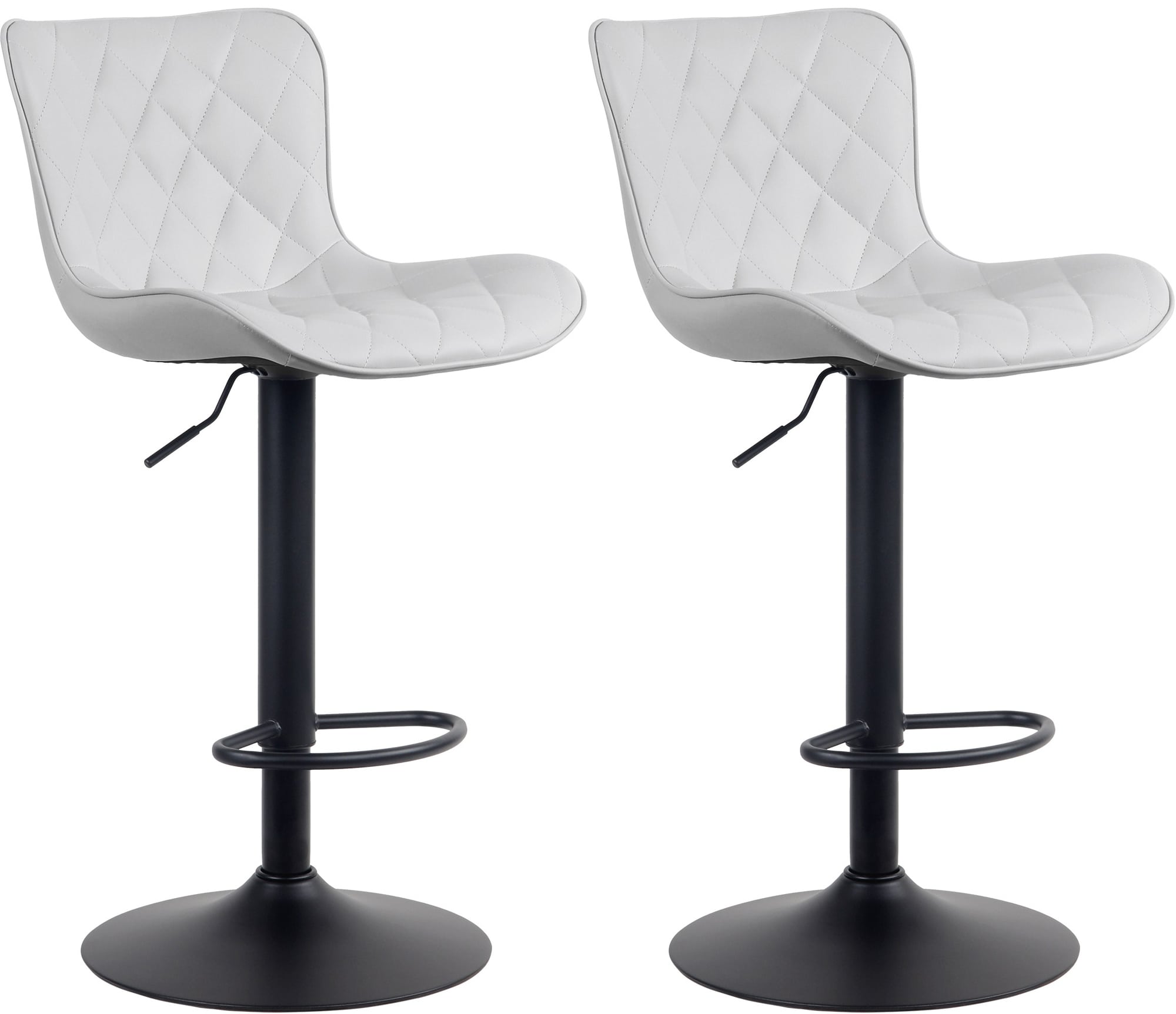 Set van 2 Exclusieve Barkrukken - Hoge Stoelen - Superieur Comfort, 360° Draaibaar Design Kleur wit
