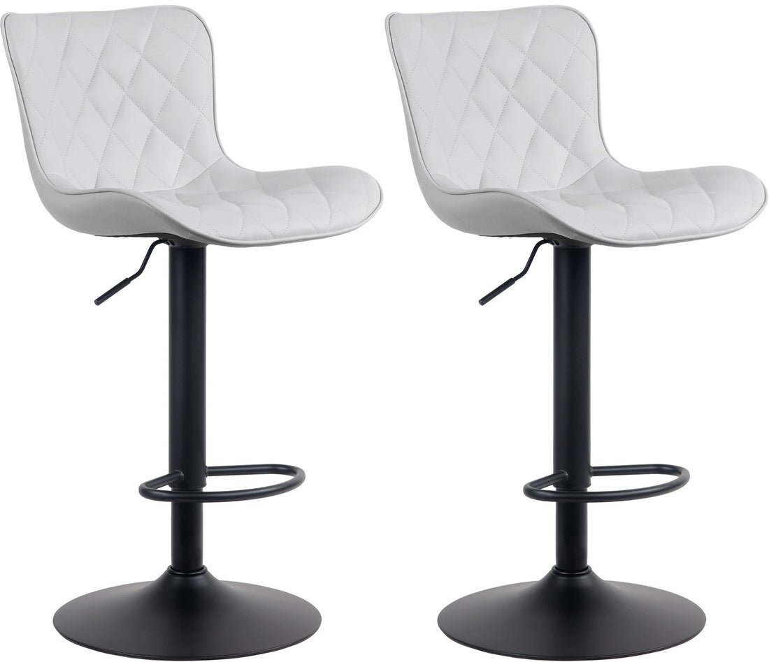 Set van 2 Exclusieve Barkrukken - Hoge Stoelen - Superieur Comfort, 360° Draaibaar Design Kleur wit