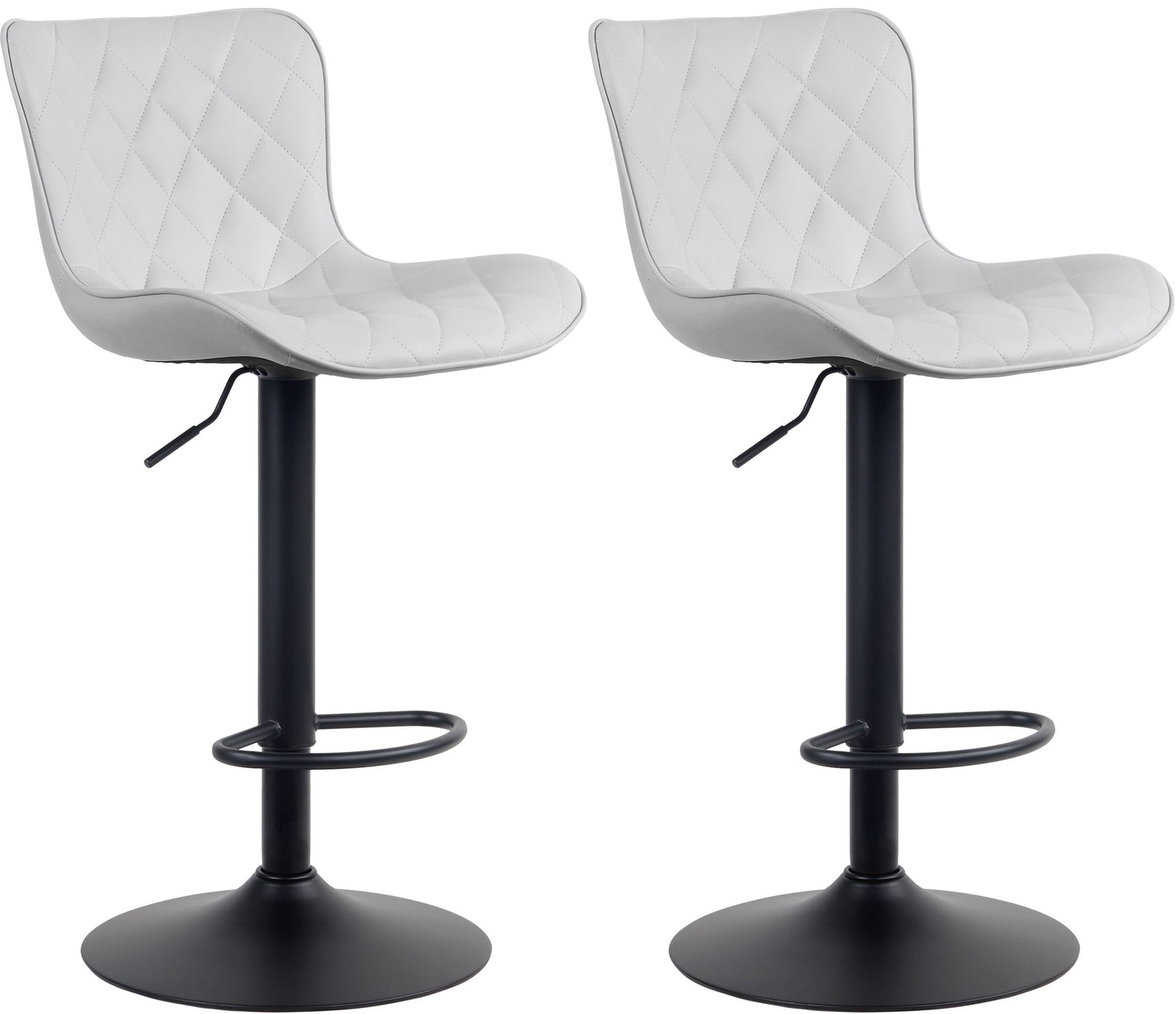 Set van 2 Exclusieve Barkrukken - Hoge Stoelen - Superieur Comfort, 360° Draaibaar Design Kleur wit