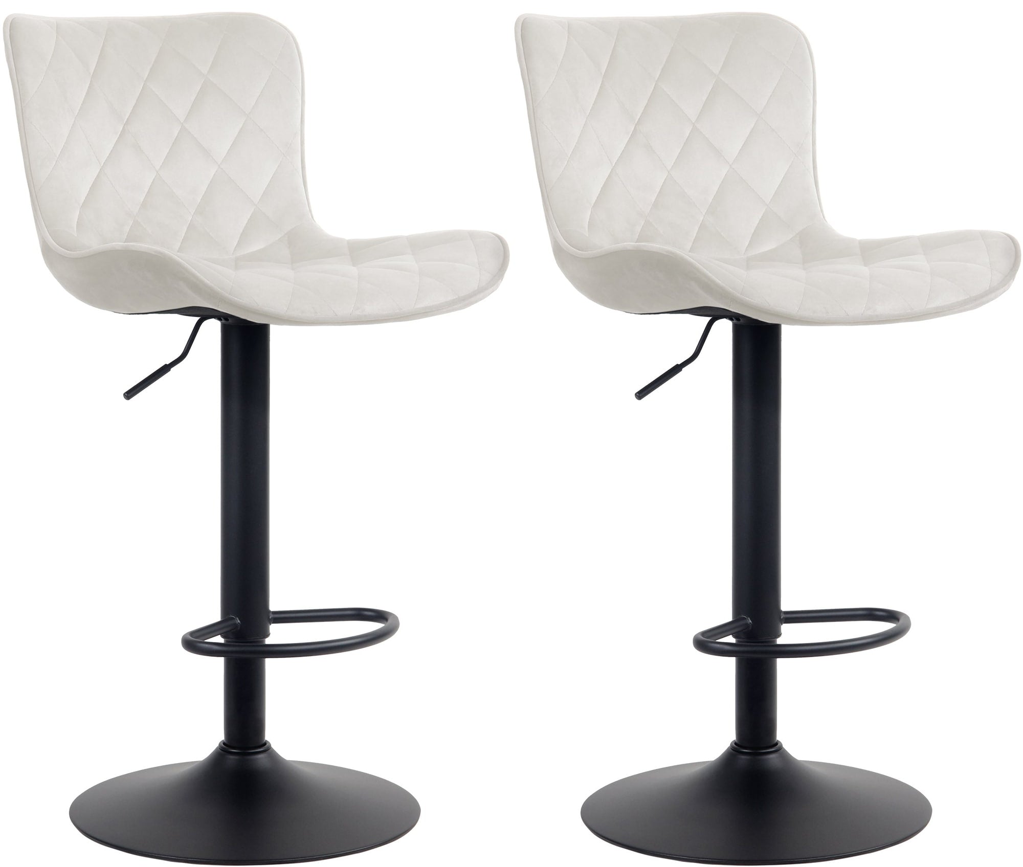 Set van 2 Luxe Barkrukken - Exclusieve Krukken - Maximale Comfort, Hoogte Verstelbaar Kleur crème