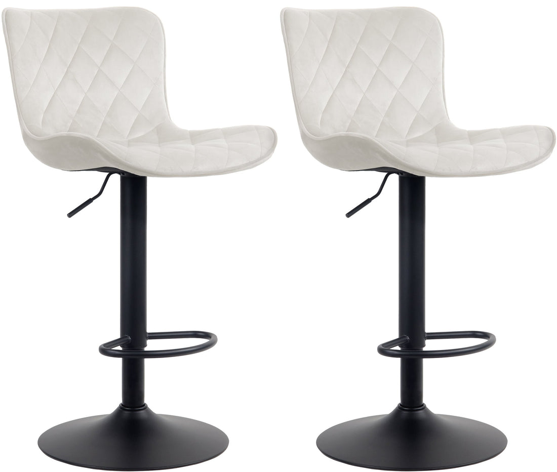 Set van 2 Luxe Barkrukken - Exclusieve Krukken - Maximale Comfort, Hoogte Verstelbaar Kleur crème