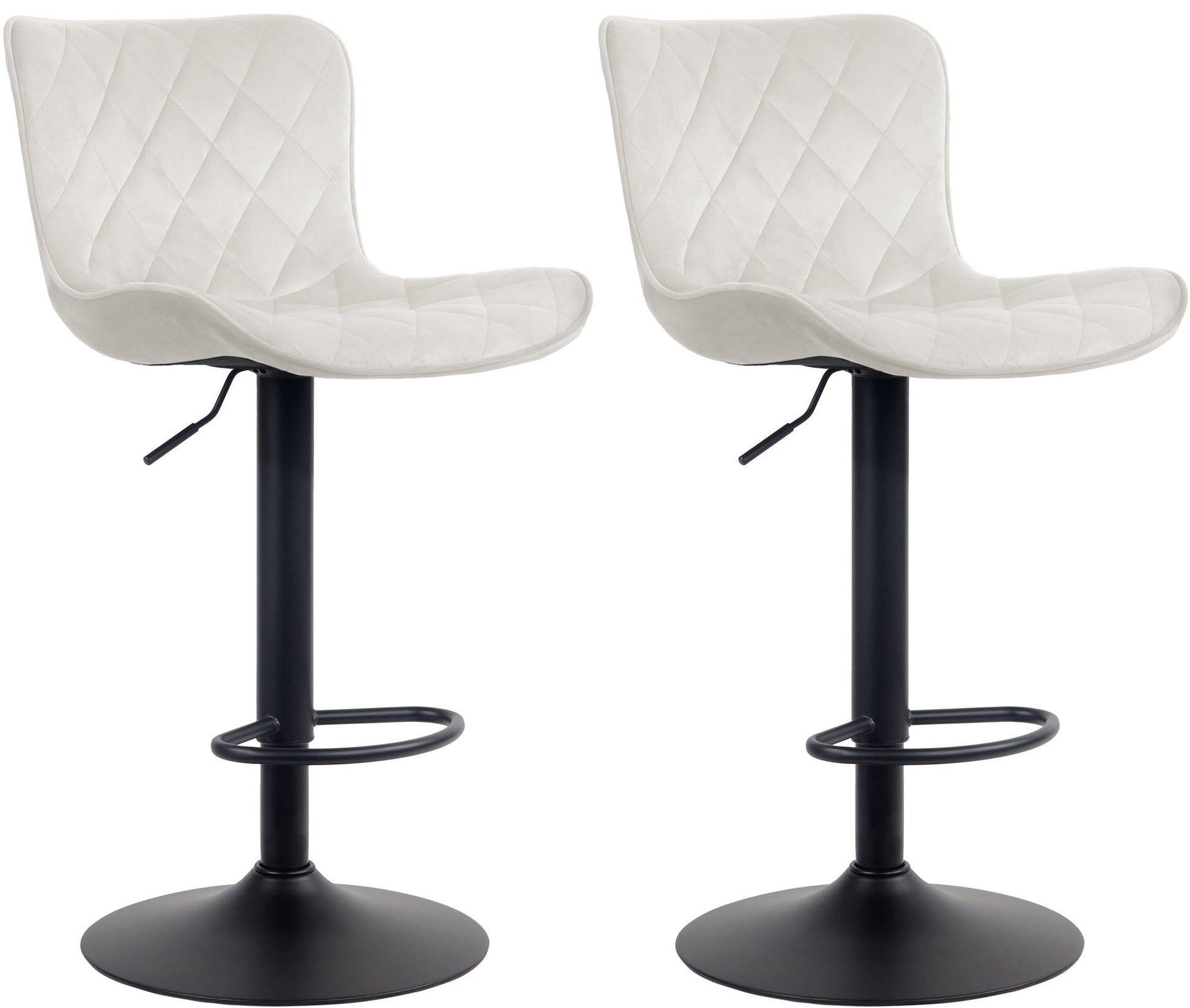 Set van 2 Luxe Barkrukken - Exclusieve Krukken - Maximale Comfort, Hoogte Verstelbaar Kleur crème