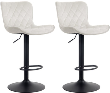 Set van 2 Luxe Barkrukken - Exclusieve Krukken - Maximale Comfort, Hoogte Verstelbaar Kleur crème