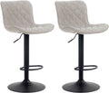 2-delige Set Barkrukken - Hoge Krukken - Modern Design, Hoogte Verstelbaar & 360° Rotatie Kleur taupe Materiaal Stof
