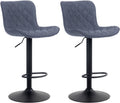 Set van 2 Barkrukken - Keukenkrukken - Hoogte Verstelbaar, Modern Design Kleur blauw