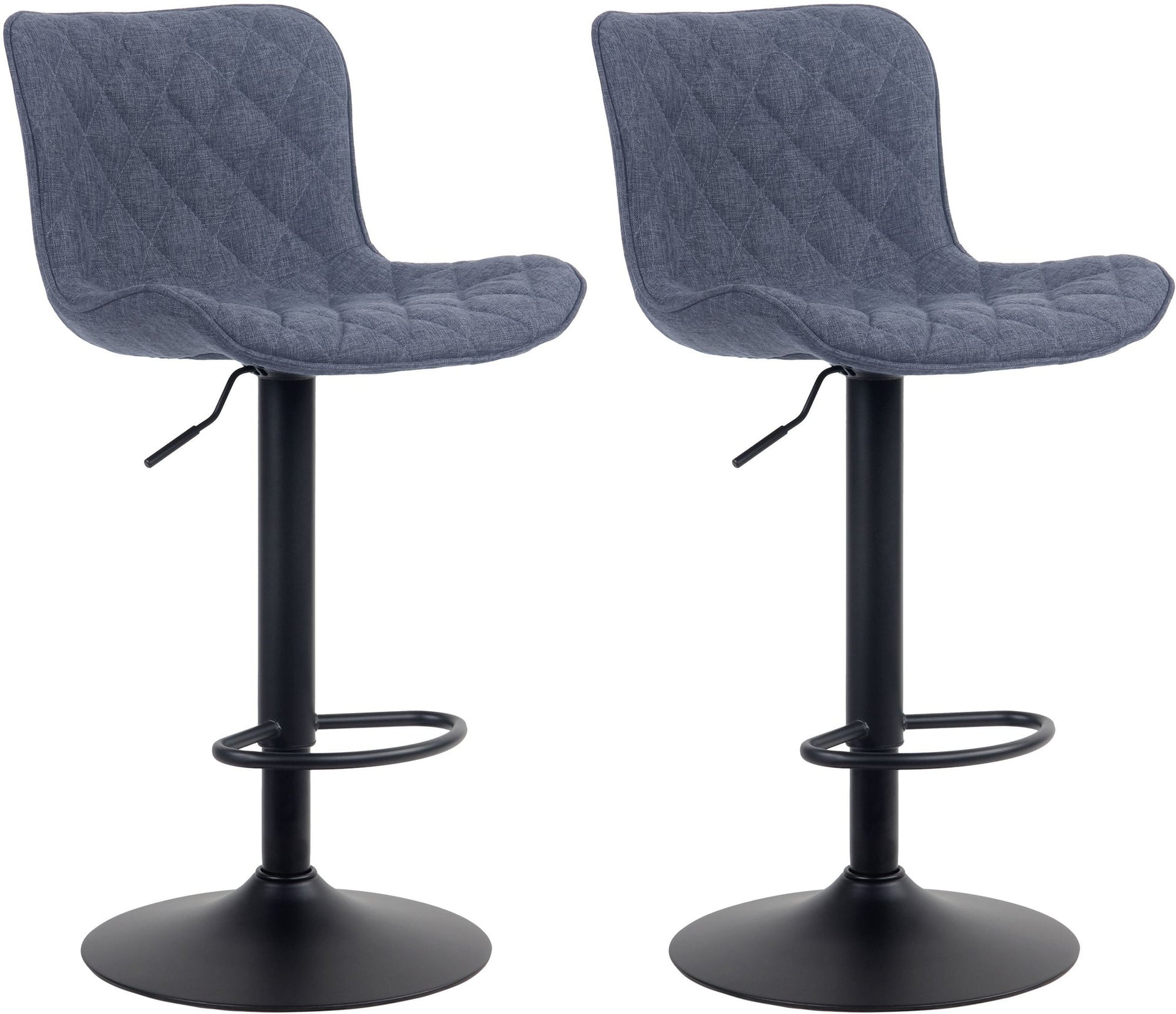Set van 2 Barkrukken - Keukenkrukken - Hoogte Verstelbaar, Modern Design Kleur blauw
