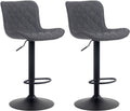 2-delige set Moderne Barkrukken - Design Zitkrukken - 360° Draaibaar en Ergonomisch Comfort Kleur zwart