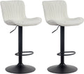 Set van 2 Barkrukken - Hockers - Verstelbare Hoogte, Modern Design Kleur crème