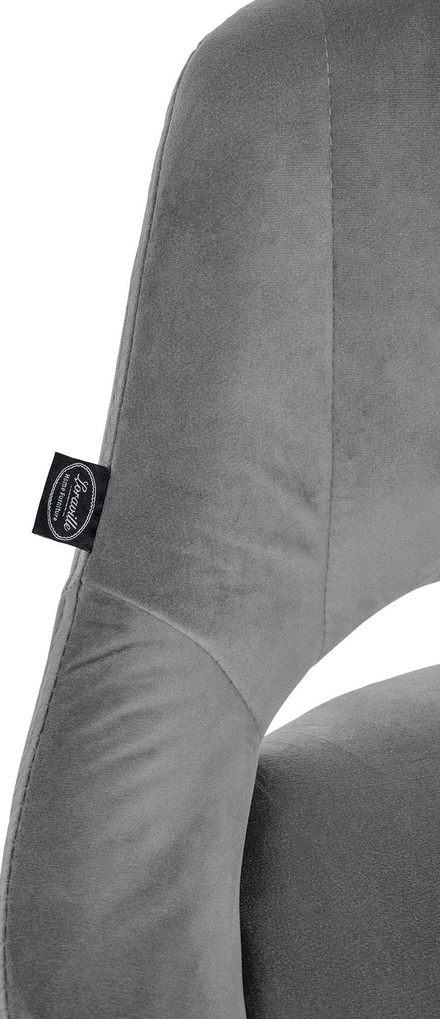 Barkruk - Kruk - Fluwelen Bekleding voor Comfort - Metalen Frame Kleur donkergrijs