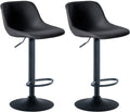 2-delige set Barkrukken - Barstoelen, Hoog comfort - Moderne draaistijl Kleur zwart