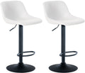 Set van 2 Draaibare Barkrukken - Stoelen - Comfortabele Rugleuning & Verstelbare Hoogte Kleur wit
