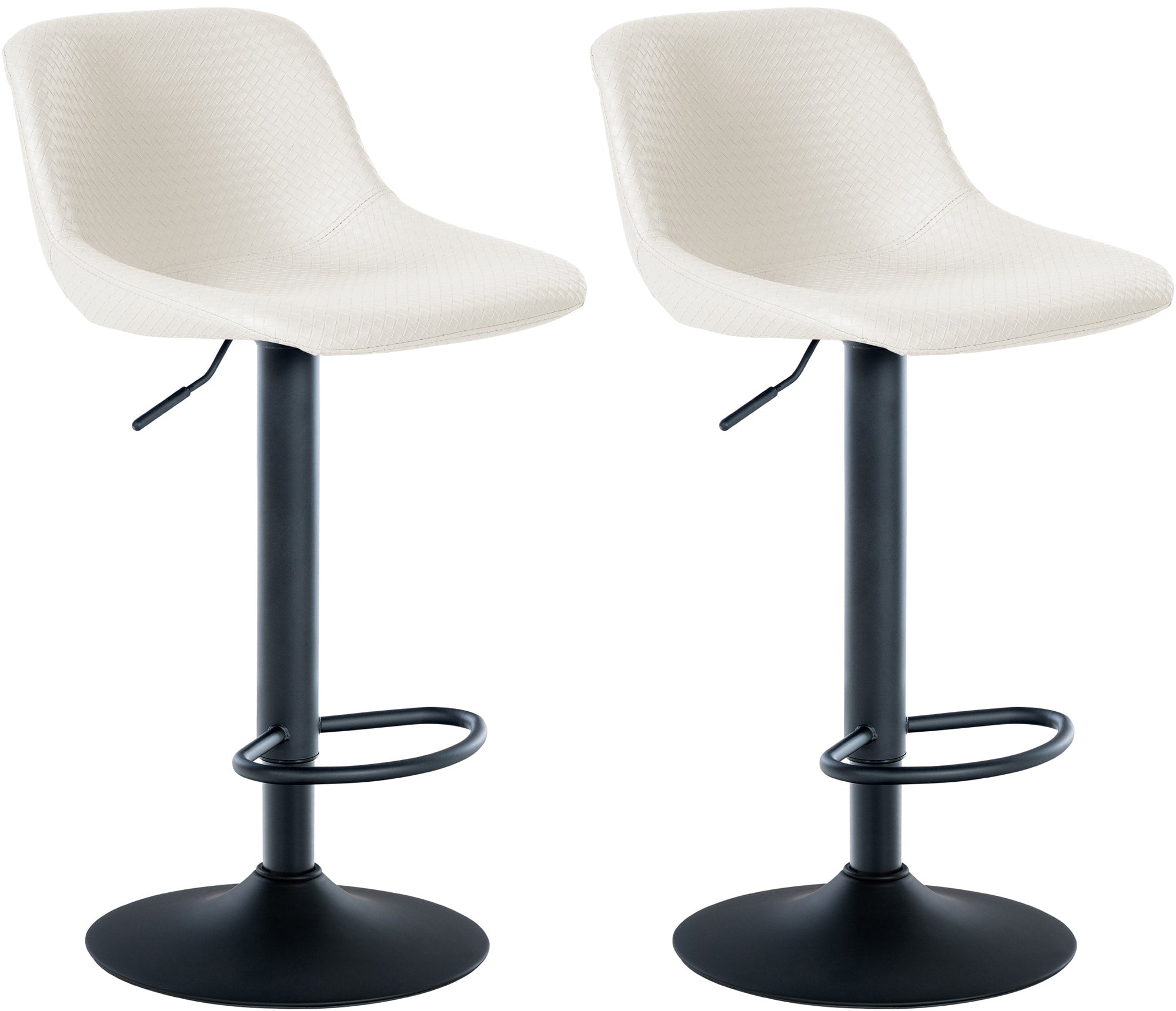 2-delige set Moderne Barkrukken - Hoge Stoelen - Verstelbare Hoogte & Uitzonderlijk Comfort Kleur crème