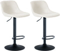 2-delige set Moderne Barkrukken - Hoge Stoelen - Verstelbare Hoogte & Uitzonderlijk Comfort Kleur crème