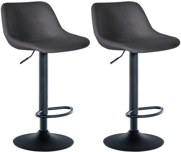 Moderne Barkrukken Set - Design Krukken - Hoog Zitcomfort, 360° Draaibaarheidsvoordeel Kleur donkergrijs