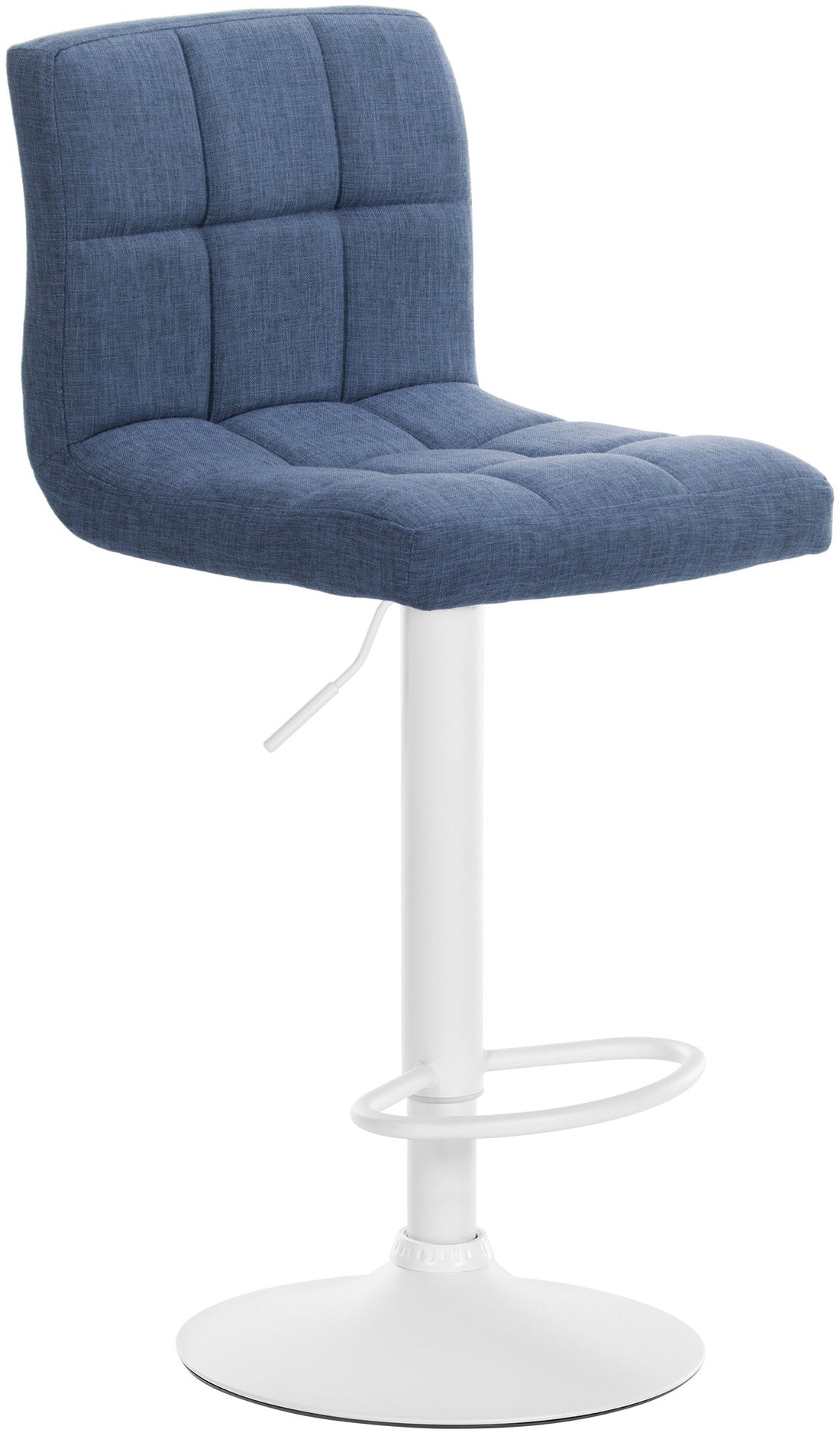 Stijlvolle Barkruk Stof - Barkrukken - Comfortabel & In Hoogte Verstelbaar Kleur blauw