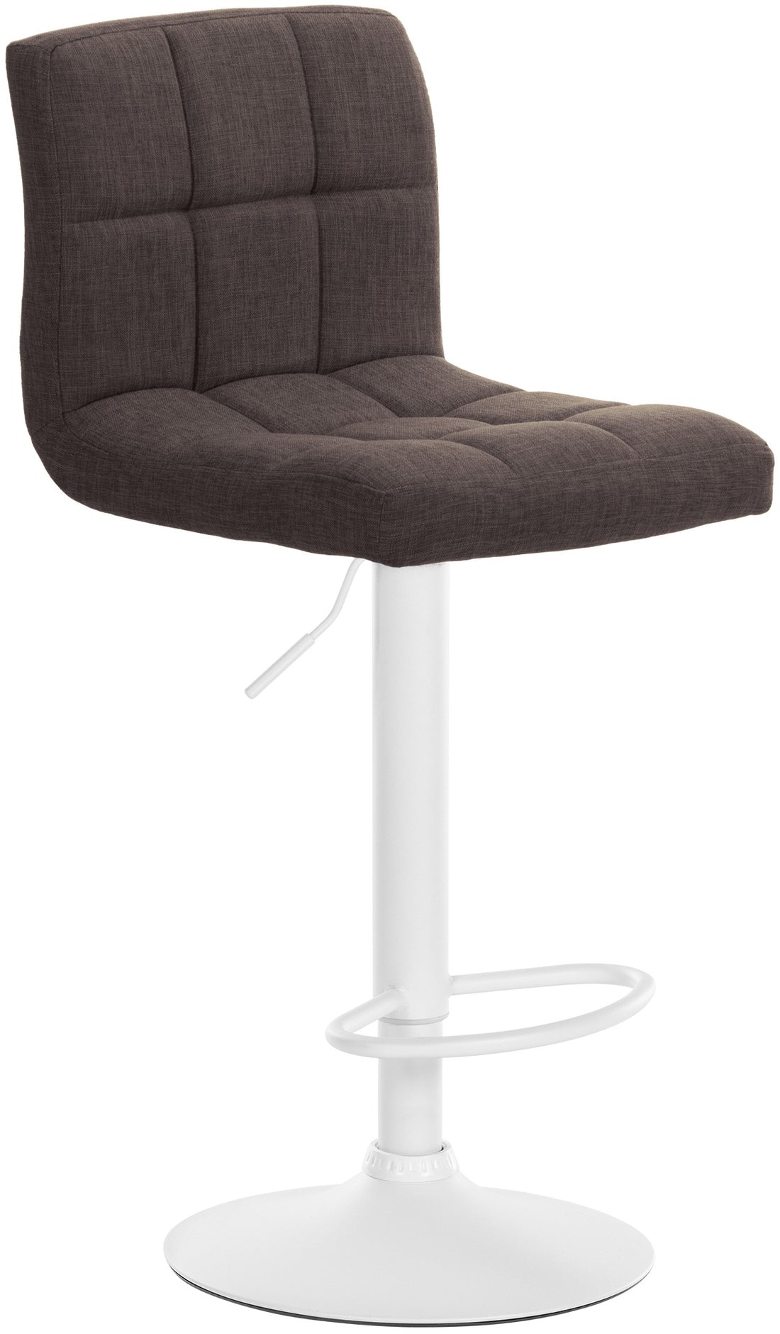 Barkruk met Stof - Rotan Kruk - Hoogte verstelbaar en 360° draaibaar Kleur bruin