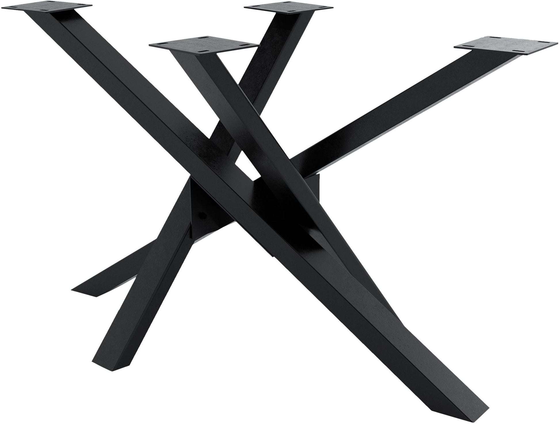 Mikado Tafelpoten - Onderstel - Hoogwaardig Staal met Vloerbeschermers voor Optimale Bescherming Kleur industrieel zwart Maat