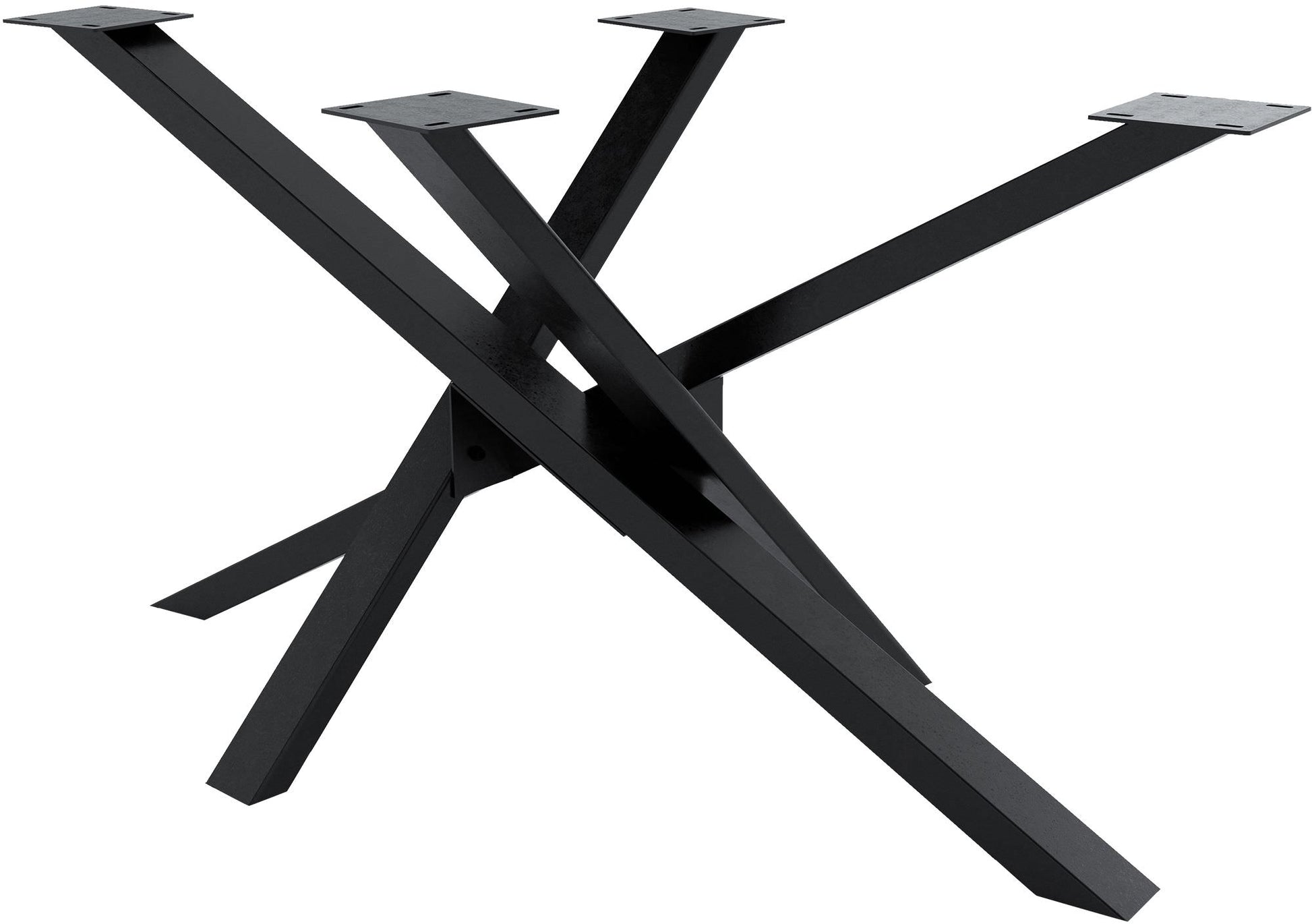 Mikado Tafelpoten - Onderstel - Hoogwaardig Staal met Vloerbeschermers voor Optimale Bescherming Kleur industrieel zwart Maat