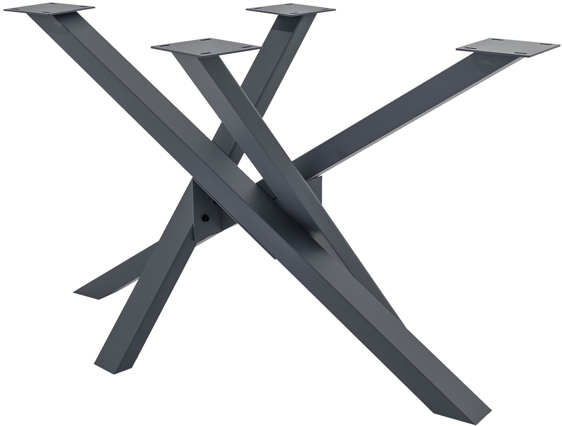 Mikado Tafelpoten - Onderstel - Hoogwaardig Staal met Vloerbeschermers voor Optimale Bescherming Kleur grijs Maat