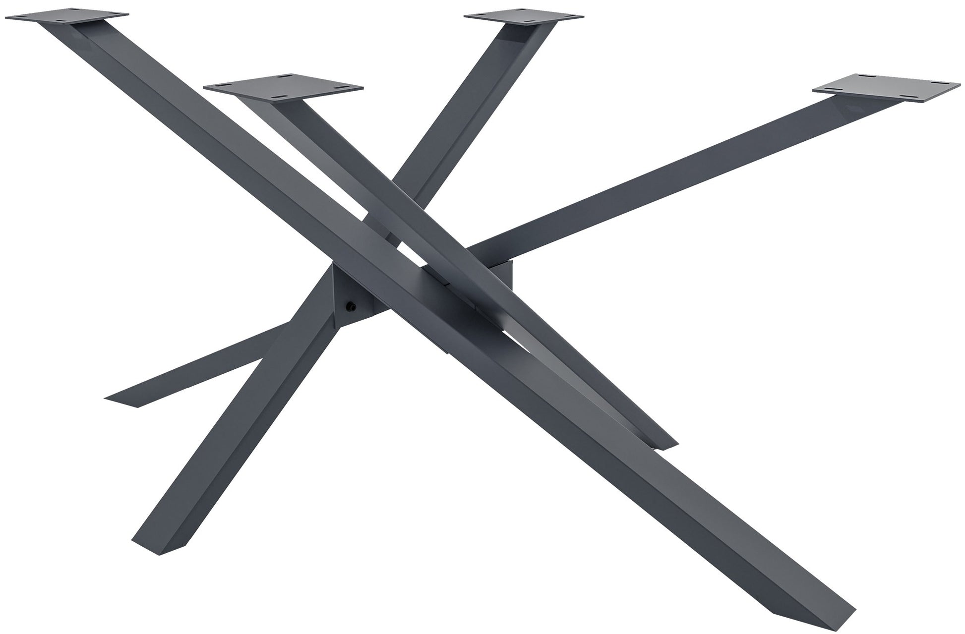 Mikado Tafelpoten - Onderstel - Hoogwaardig Staal met Vloerbeschermers voor Optimale Bescherming Kleur grijs Maat