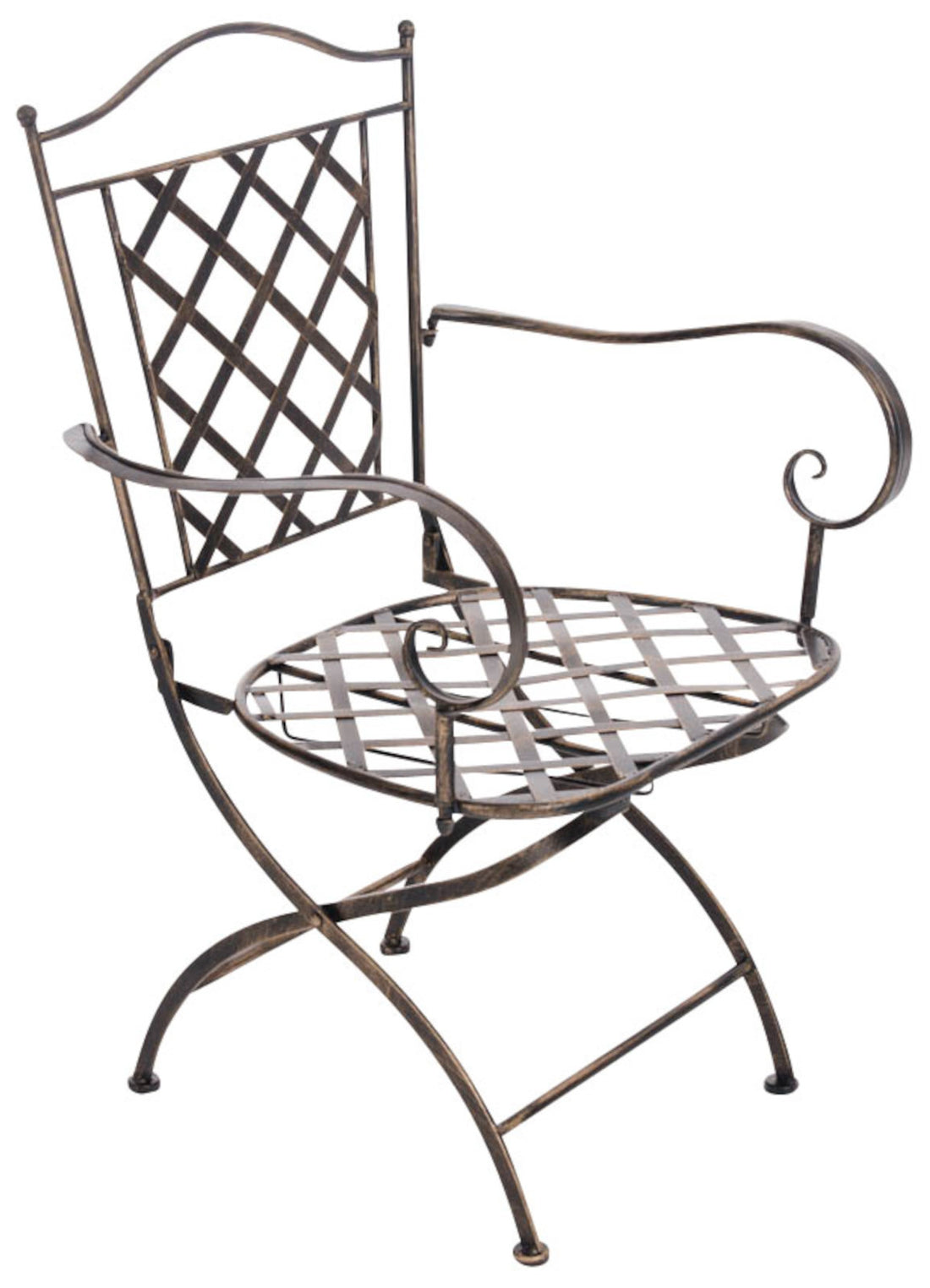 Set van 2 Sierlijke Tuinstoelen - Nostalgische Blikvangers - Handgemaakte Stabiele IJzeren Stoelen Kleur brons