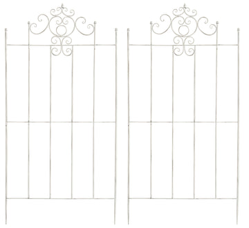 2-delige Klimrek Set - Tuinondersteuning - Eenvoudige Montage Kleur antiek wit