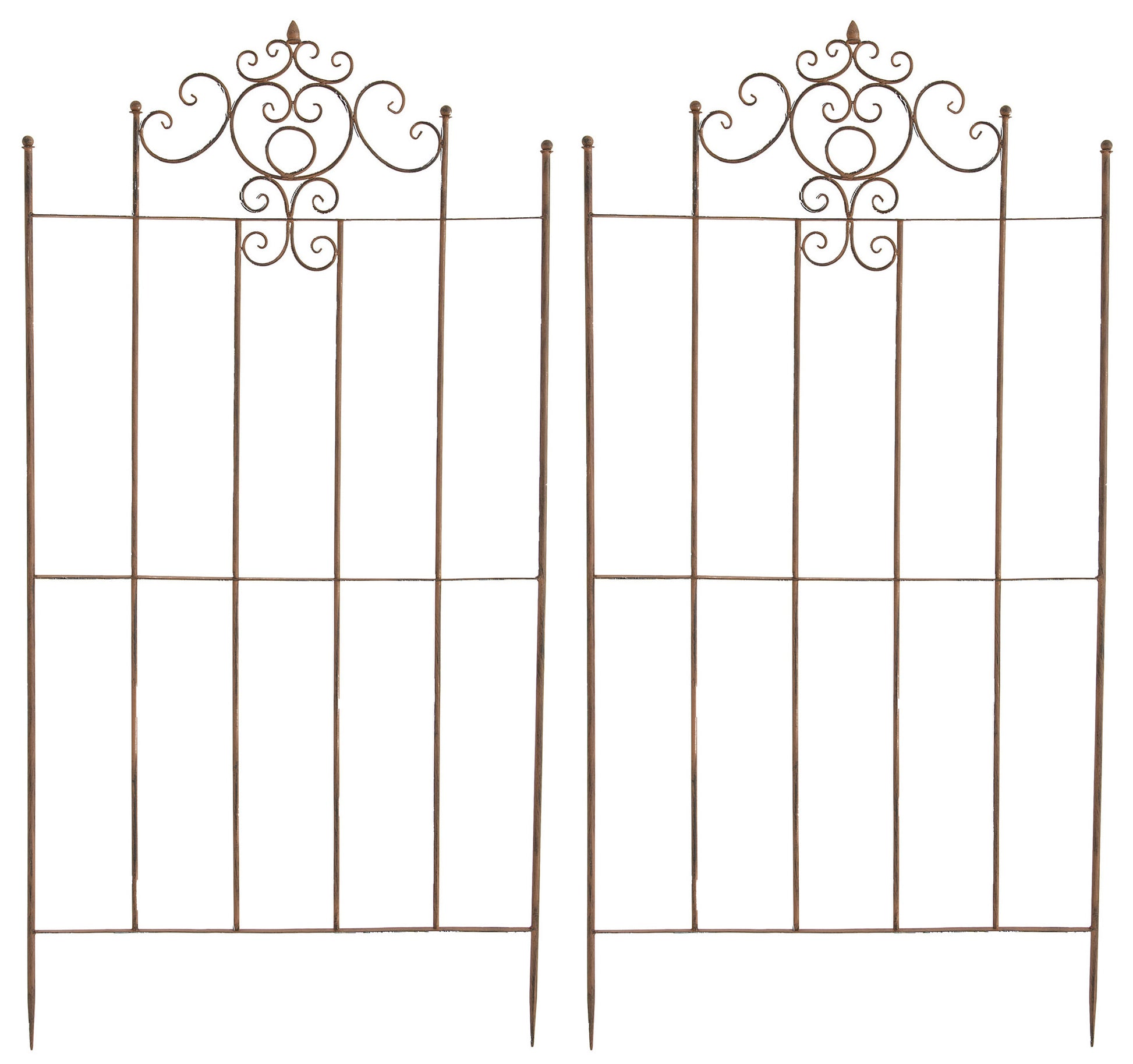 2-delige Klimrek Set - Tuinondersteuning - Eenvoudige Montage Kleur antiek bruin