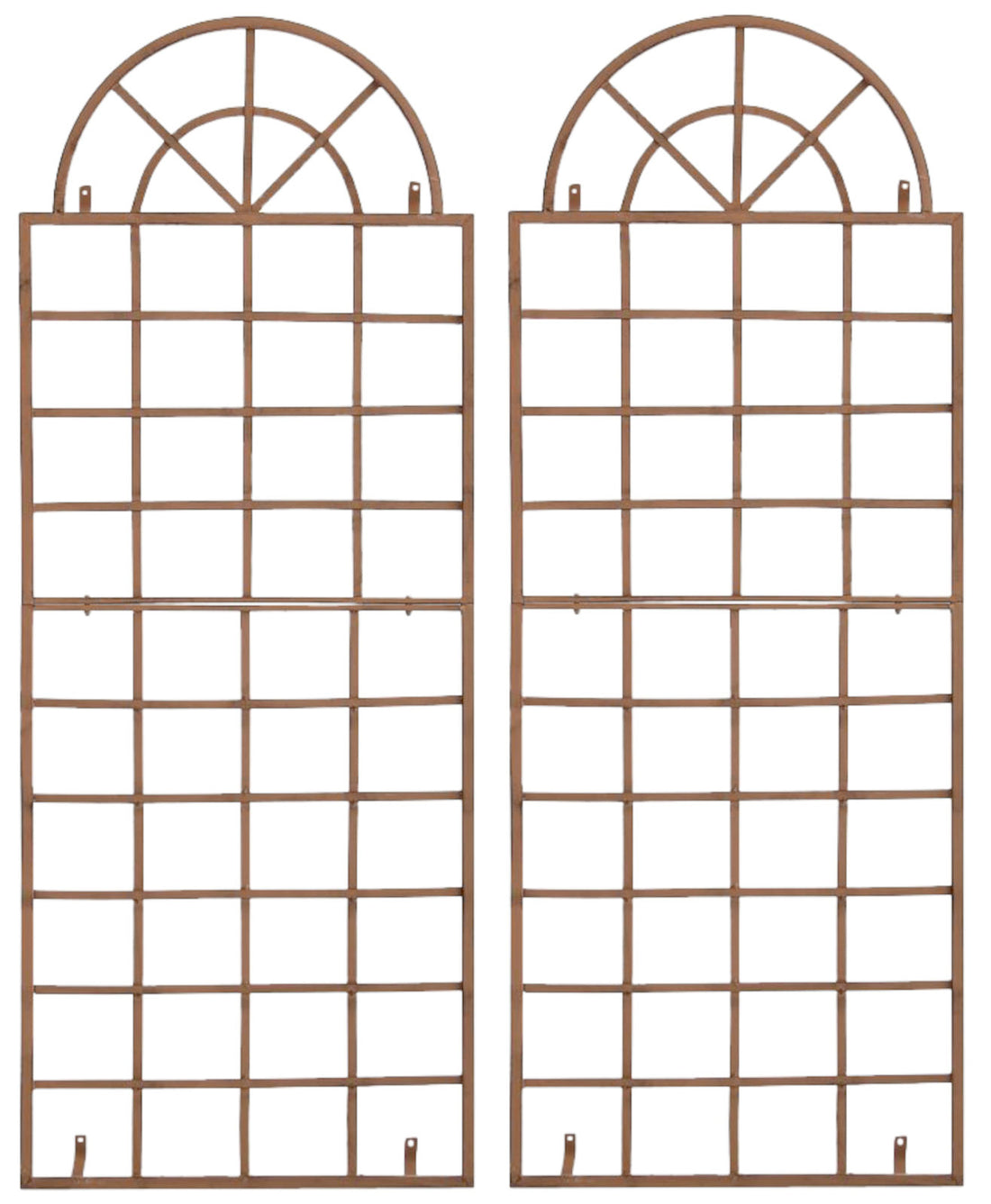 2-delige set Klimrekken - Trellissen - Decoratief en Stevig Design Kleur antiek wit