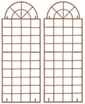 2-delige set Klimrekken - Trellissen - Decoratief en Stevig Design Kleur antiek bruin