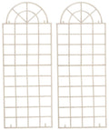 2-delige set Klimrekken - Trellissen - Decoratief en Stevig Design Kleur antiek-creme