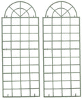 2-delige set Klimrekken - Trellissen - Decoratief en Stevig Design Kleur antiek-groen