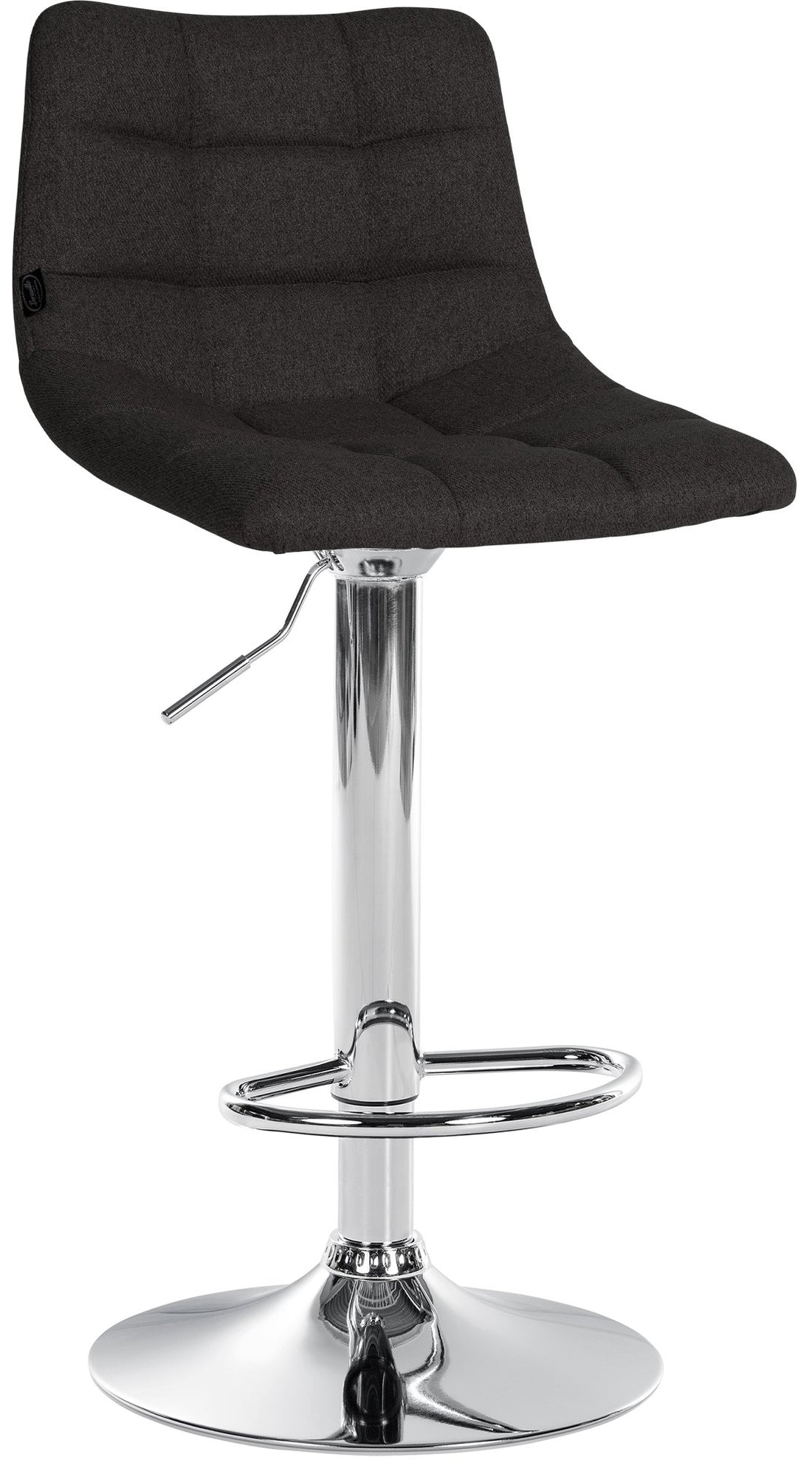 Verstelbare Barstoel - Kruk - 360° Draaibaar & Comfort, Elegante Klassieke Bekleding Kleur zwart Onderstel Kleur chroom
