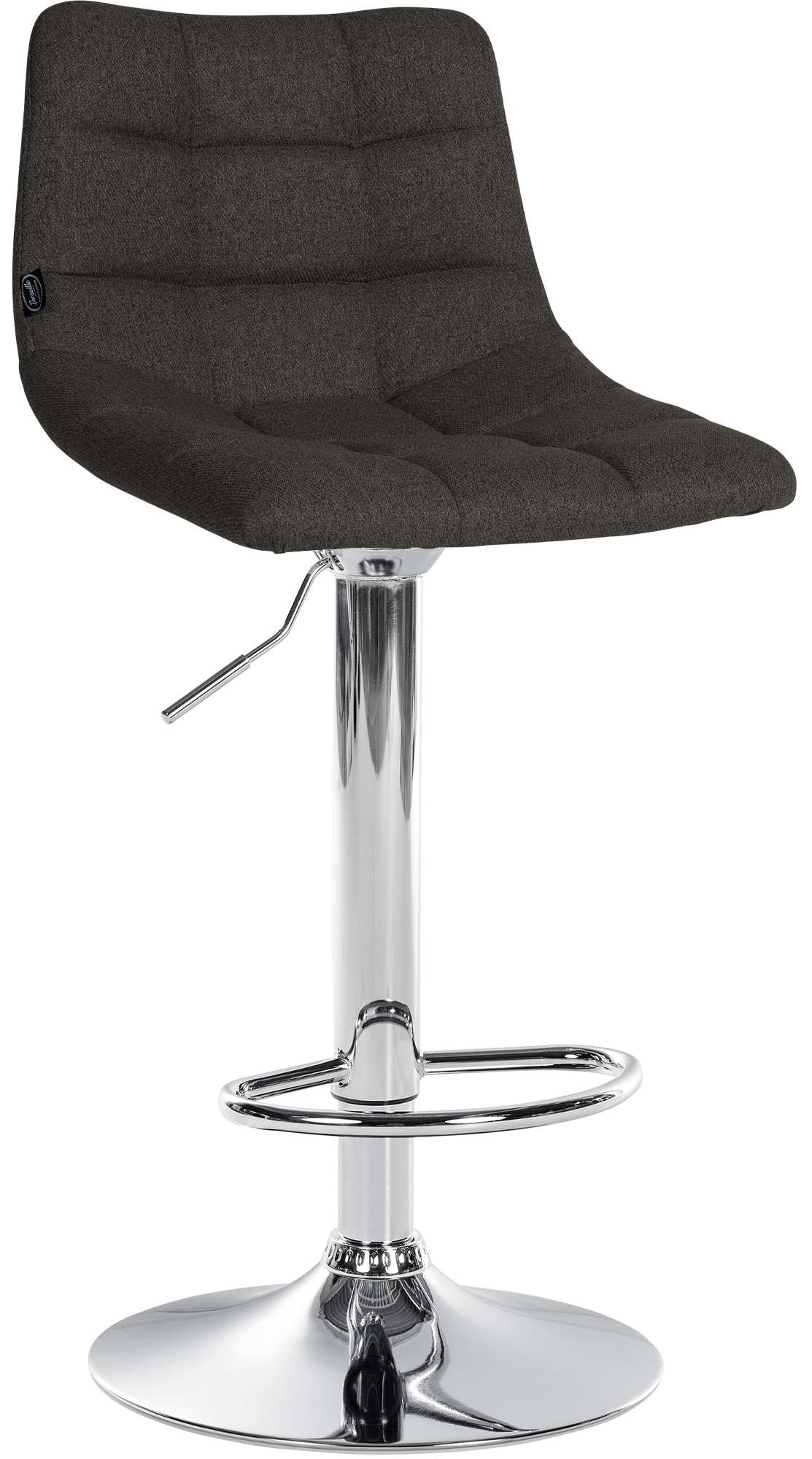 Verstelbare Barstoel - Kruk - 360° Draaibaar & Comfort, Elegante Klassieke Bekleding Kleur donkergrijs Onderstel Kleur chroom
