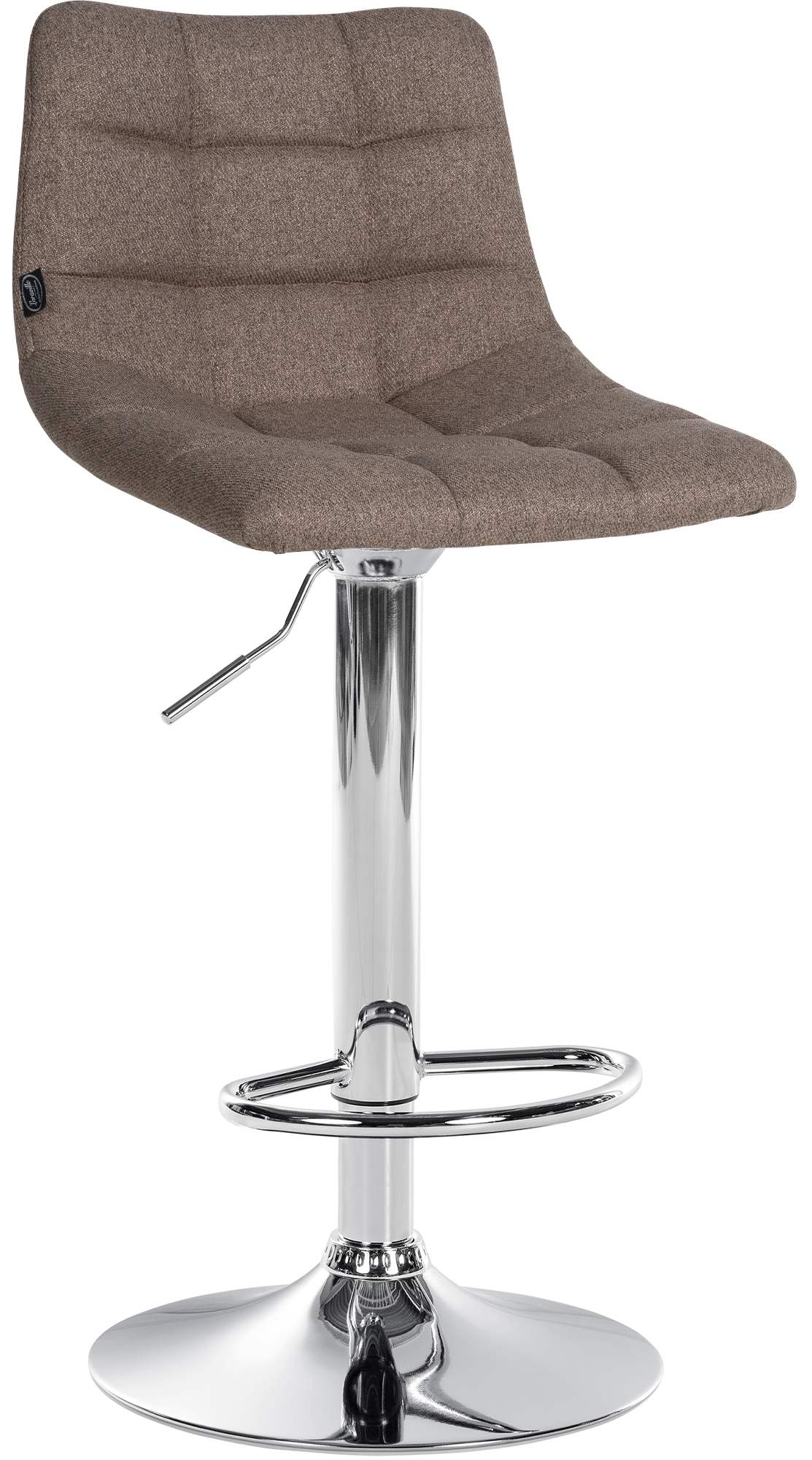 Verstelbare Barstoel - Kruk - 360° Draaibaar & Comfort, Elegante Klassieke Bekleding Kleur taupe Onderstel Kleur chroom