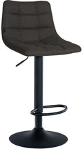 Verstelbare Barstoel - Kruk - 360° Draaibaar & Comfort, Elegante Klassieke Bekleding Kleur donkergrijs Onderstel Kleur zwart