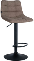 Verstelbare Barstoel - Kruk - 360° Draaibaar & Comfort, Elegante Klassieke Bekleding Kleur taupe Onderstel Kleur zwart