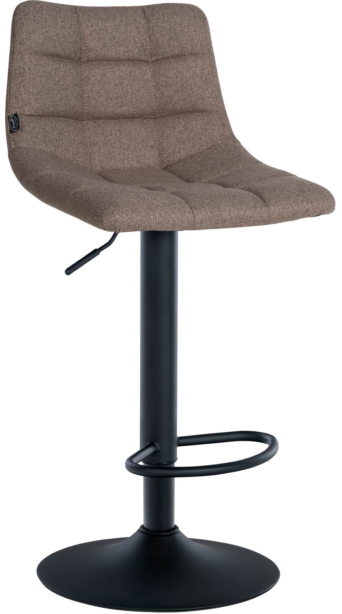 Verstelbare Barstoel - Kruk - 360° Draaibaar & Comfort, Elegante Klassieke Bekleding Kleur taupe Onderstel Kleur zwart