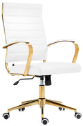 Ergonomische Kunstleren Bureaustoel - Design Zitcomfort - 360° Draaibaarheidsvoordeel Kleur wit