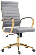 Ergonomische Kunstleren Bureaustoel - Design Zitcomfort - 360° Draaibaarheidsvoordeel Kleur grijs