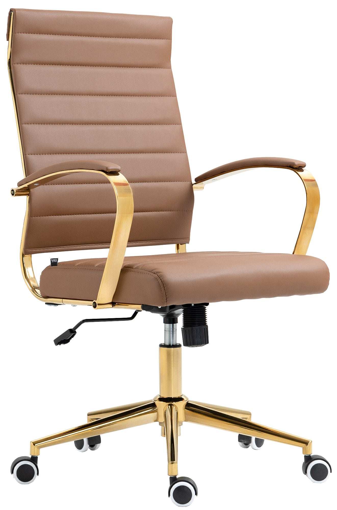 Ergonomische Kunstleren Bureaustoel - Design Zitcomfort - 360° Draaibaarheidsvoordeel Kleur lichtbruin