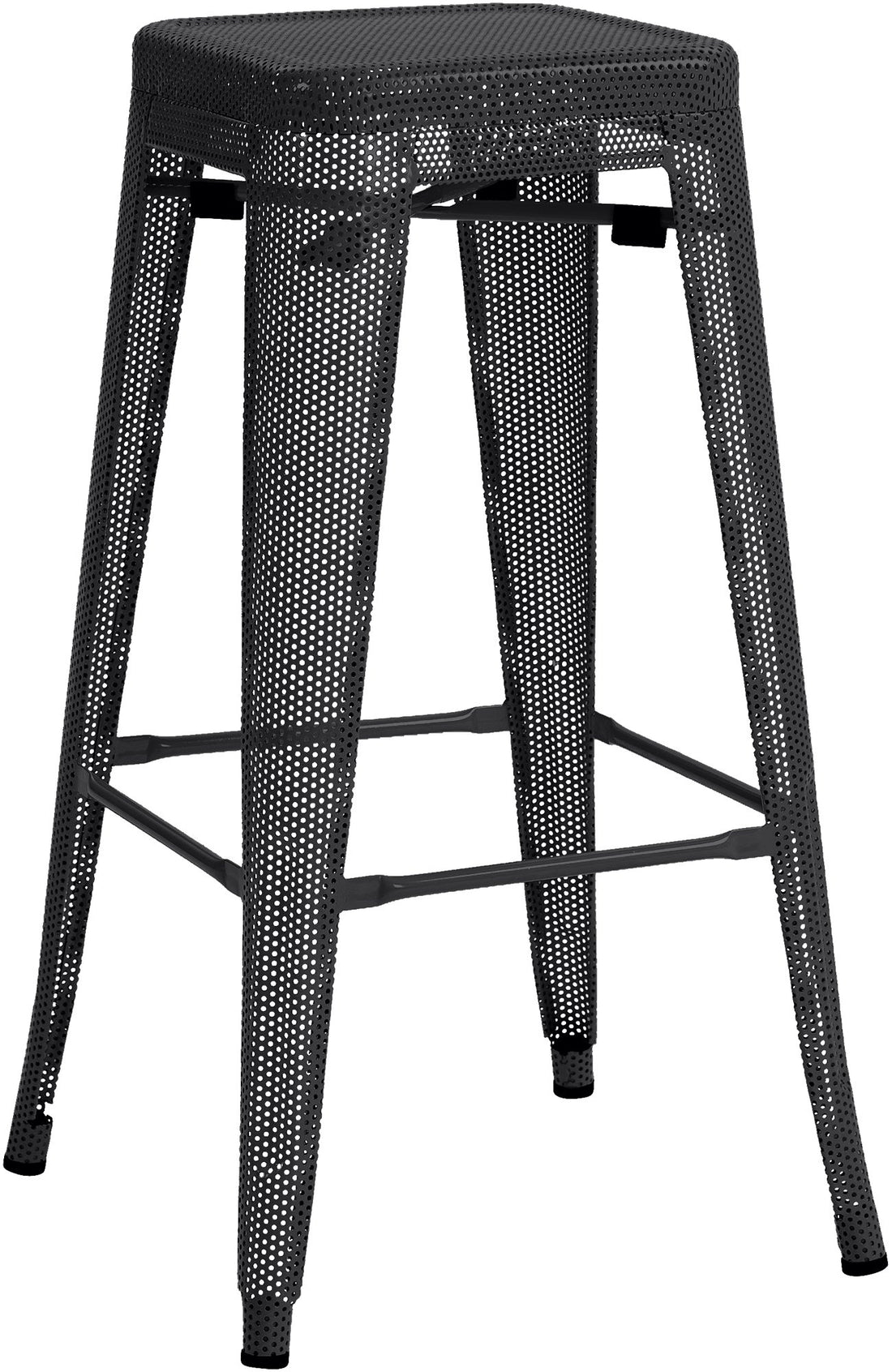 Barkruk - Industriële Kruk - Stapelbaar en Onderhoudsvriendelijk Design Kleur zwart
